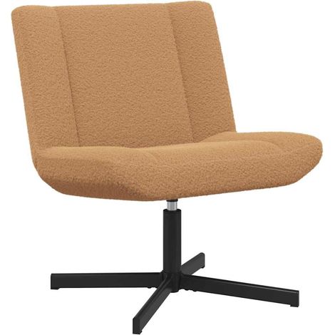 Chaise pivotante Beige 63 x 75 x 76 cm Peau de mouton CFW978569 (1/4)