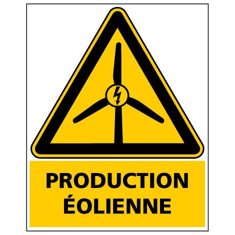 ETIQUETTE AUTOCOLLANTE EOLIENNE . ADHESIF DIMENSIONS 40x50 mm(C1428.PV). A l'unité .  - A l'unité