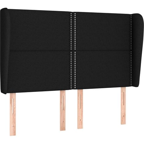 Maison Exclusive - Cabecero con orejas de tela negro 147x23x118/1 (1/5)