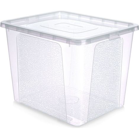 Scatola portaoggetti con coperchio plastica resistente e trasparente