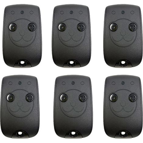 Compatible avec Somfy 1841026 - télécommande RTS à deux canaux Keytis  Permet de contrôler deux moteurs de portail RTS et de garage, 6 unités incluses (1/4)
