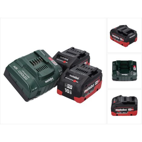 Metabo 18 V Basis Set 2x Akku 10,0 Ah LIHD + ASC 145 Ladegerät CAS System