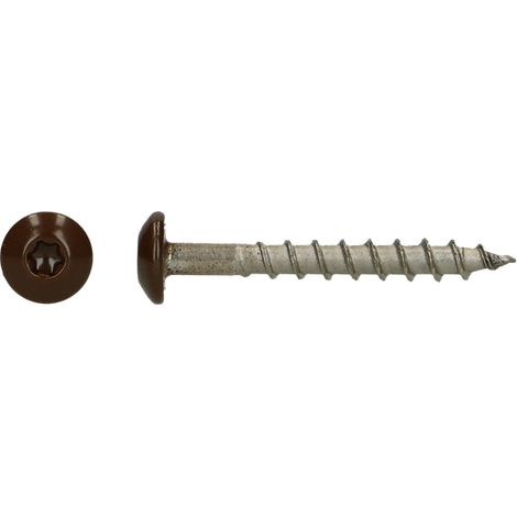 Vis Penture 4.5X35 TORX T20 Inox A4 RAL8028 brun terra-1 pièce
