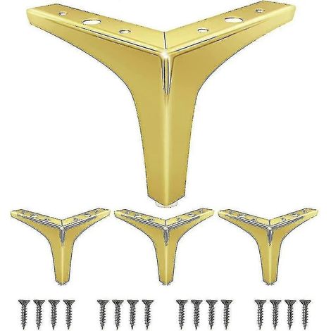 Quatre pieds de meubles triangulaires en métal, compatibles avec les canapés et les chaises, peuvent remplacer les pieds triangulaires des armoires, canapés, chaises et tables basses, de 17 cm de diam (1/5)