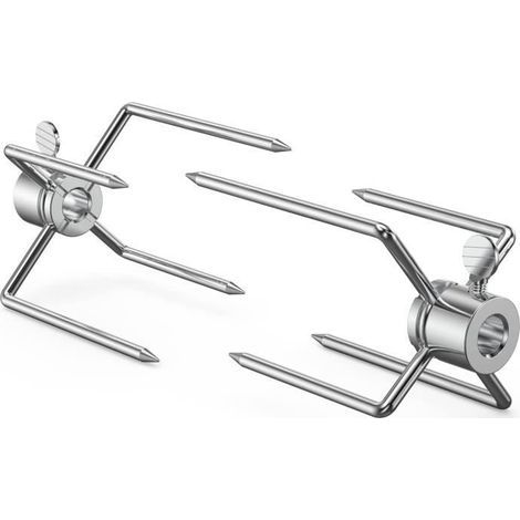 2 Pcs Fourchette Tourne Broche Fourchette à Barbecue pour Rôtissoire à Gril Outil pour Barbecue (1/4)