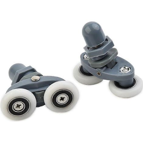 Roulettes pour porte coulissante de douche, kit de 4 poulies en cuivre et plastique pour modèle G1625.5mm0031 - Installation facile (1/5)