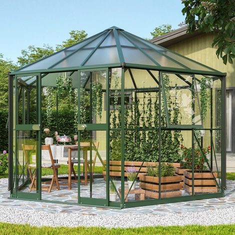 Vitavia Gewächshaus "Pi 9000", smaragd, 3 mm ESG (1/5)