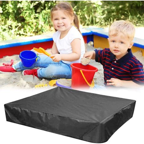 LaBlanc - Wasserdichte Sandkastenabdeckung 12512520CM, Schutzhülle für Sandkasten, wasserdichte Sandkastenabdeckung, Sandkasten mit Kordelzug, 210D Oxford-Gewebe, wasserdicht, Schwarz
