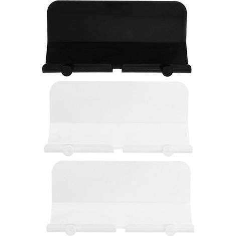 Set mit 3 selbstklebenden Wandhalterungen für Mobiltelefone und Tablets, inklusive Aufbewahrungshalterung. – Schwarz (1/2)