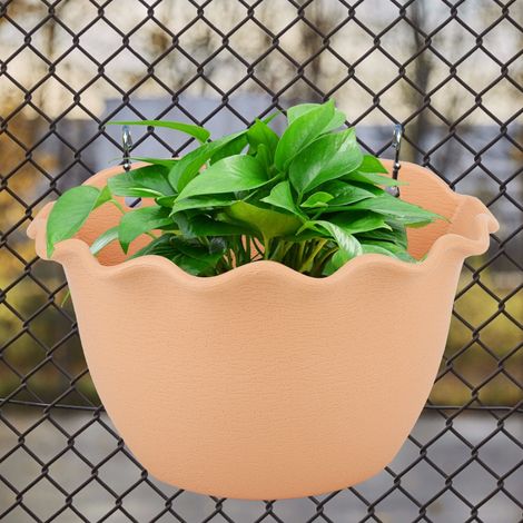 Pot de Plante Suspendu Grand en Plastique pour Balcon - Panier de Jardin Décoratif et Rangement Extérieur (1/5)