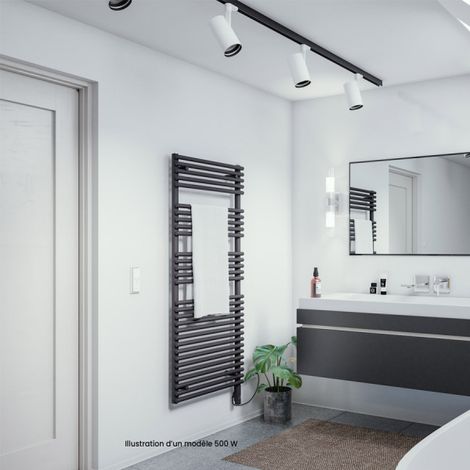 Sèche-serviette ACOVA CALA Symétrique IHC 500W Noir TLNSS050040ECZFB (1/2)