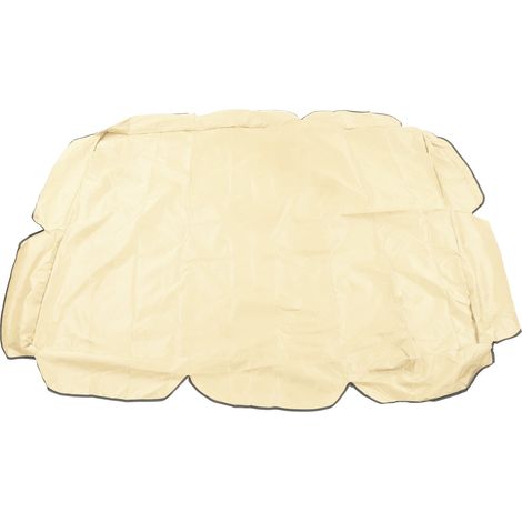 Auvent de balancelle en tissu Oxford 210D enduit argenté, imperméable et résistant aux UV, pour chaise de jardin ou terrasse, 142 x 120 x 18 cm, beige (1/5)
