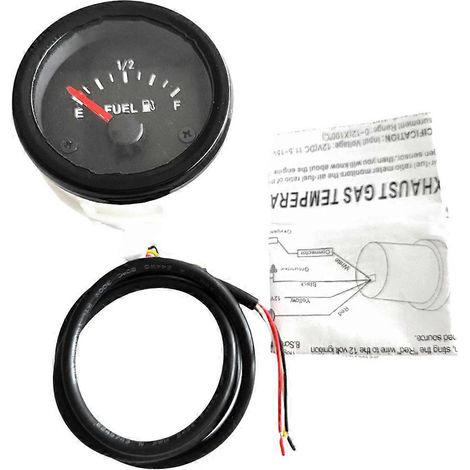 Kit de jauge à carburant universelle 2 pouces E-1/2-F avec aiguille et rétroéclairage LED pour camping-car, bateau, moto et voiture (1/5)