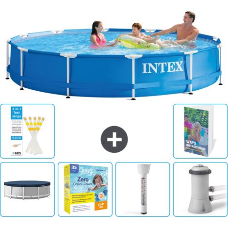 Frame Pool Rund - 366x76 cm - 7-teilig S18