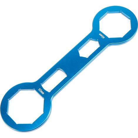 Gabelkappenschlüssel (1,8 Zoll/2 Zoll) zum Aus- und Einbau von Stoßdämpfern vorne, passend für CRF250R, CRF450R und CRF450X (Blau) (1/5)