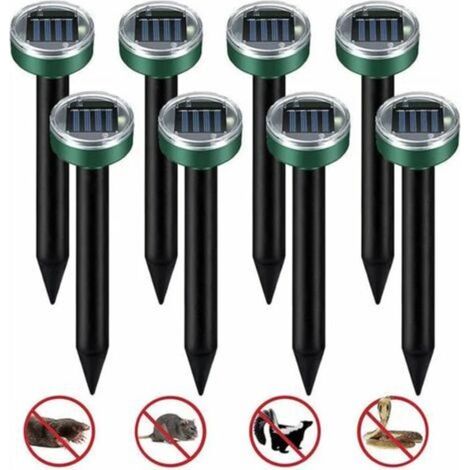 Répulsif solaire ultrasonique pour rats-taupes, répulsif antiparasitaire de jardin à pointes (1/4)
