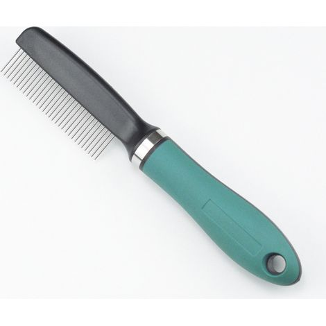 Peigne pour chat - Peigne à dents larges vert (1 pièce) Accessoires pour animaux - Brosse de toilettage pour chat (1/5)
