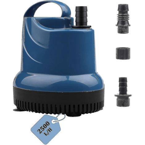 Mini pompe submersible 2500 l/h 40 W 230 V, hauteur de refoulement 2,3 m, câble de 2,5 m, idéale pour les jardins et les aquariums. (1/5)