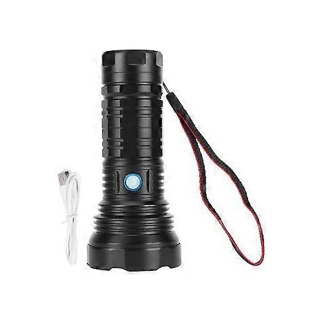 Lampe torche électrique SST40 avec éclairage puissant, fonction projecteur et chargement USB pour une utilisation à domicile et en extérieur (1/5)