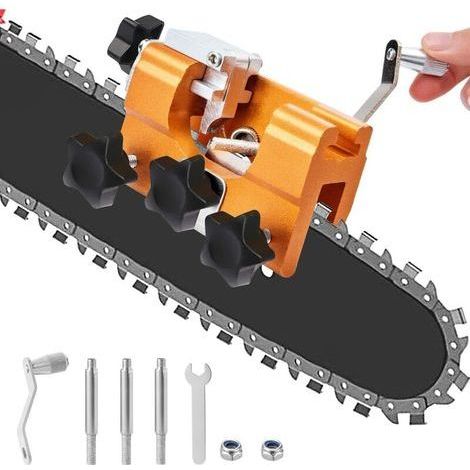 Afilador de motosierra, afilado rápido, juego de herramientas de afilado portátil para motosierras, adecuado para todo tipo de motosierras y sierras eléctricas (1/5)