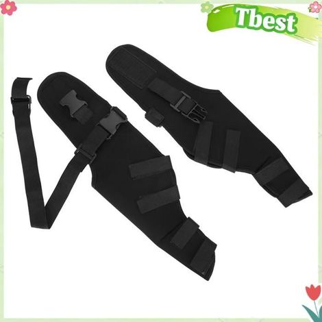 Tbest Genouillère pour chien Protecteur de pattes arrière de chien de compagnie, animalerie kit Legging double arrière HJ25 noir L (1/5)