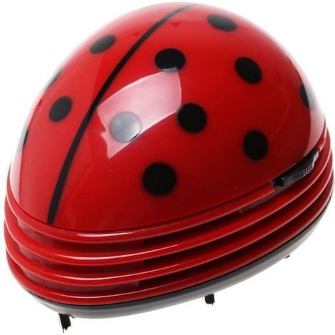 Mini aspirateur de table - OKZ® - Forme de coccinelle - Sans fil - Bruit faible - Portable - Efficace (1/4)