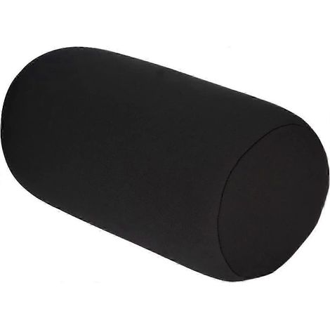 Coussin de 30 x 14 cm (11,8 x 5,5 pouces) en microbilles souples, oreiller de corps, oreiller de soutien pour la nuque et le dos, compatible avec différentes marques (noir)