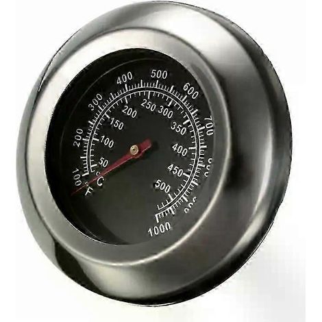 Thermomètre pour barbecue et fumoir en acier inoxydable, jauge de température 50-800 degrés Fahrenheit / 10-400 / 50-350 / 50-500 degrés Celsius, format A5 (1/4)