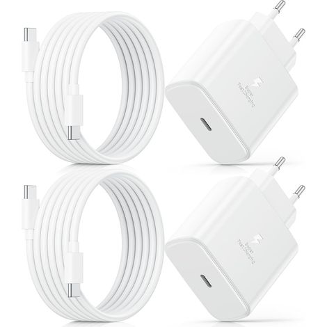 2PACK 45W USB C Charger Fast Charging with Type C Cables 2M, for Samsung Galaxy S26 S25 Ultra S24 S23 S22 S21 FE A57 A56 A55 A54 A37 A36 A35 A25 A26 A17 Mobile Phone Fe USB-C AC Adapter Power Socket (1/5)