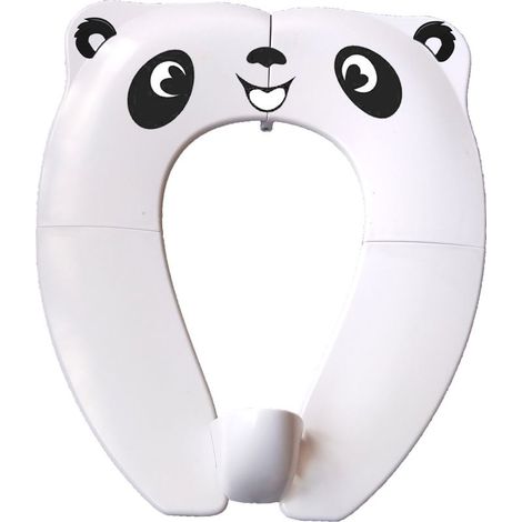 Abattant de toilettes pliable pour enfants - Housse d'abattant de toilettes pour enfants - Abattant de toilettes portable - Housse d'abattant de toilettes mignonne - Modèle blanc anti-éclaboussures (1/5)