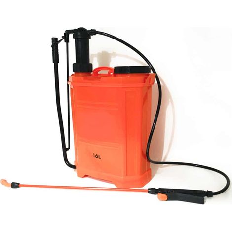 Pompa a spalla zaino manuale giardino 16 litri lt nebulizzatore irroratrice spruzzino 730ev (1/5)