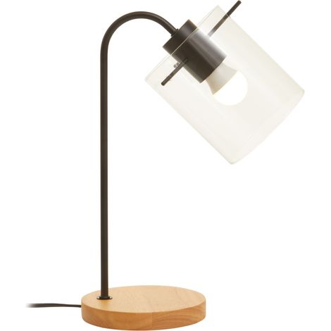 Interiors by Premier Matte Black Curved Table Lamp, Easy to Assemble Bed Table Lamp, Sturdy Living Room Lamp
