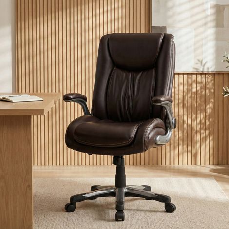 COLAMY Chaise de bureau – Chaise de bureau ergonomique Robuste, charge maximale 181 kg - Marron