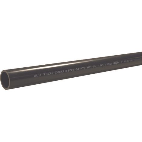 Lot de 5 tubes PVC pression gris Ø50 - longueur 2 m