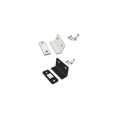 Tope magnético potente para puertas, pestillo para puertas de armarios, cerradura magnética para puertas, herramienta de tope magnético ultrarresistente, 1 pieza (negro) - Crezuo
