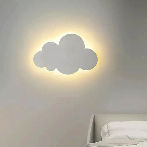 APPLIQUE LAMPADA DA PARETE PER INTERNI LUCE MURO A LED FORMA NUVOLA BIANCA 9W (1/5)