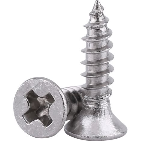 200 Stück M3 Edelstahl SS304 selbstschneidende Schrauben mit Flachkopf (1/5)