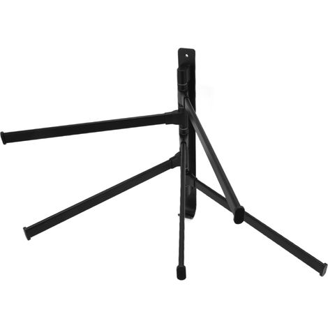 Porte-serviettes en alliage d'aluminium, 5 barres pivotantes et résistantes, pour salle de bain et cuisine, noir. (1/5)