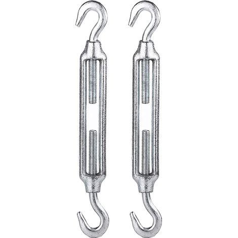 Tenditore a 2 fili, gancio a vite per tenditore a cavo, tenditori in acciaio inossidabile, per kit di fissaggio per vele ombreggianti per impieghi gravosi