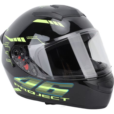 Motorcycle helmet with reflective strip for nighttime use, foldable, full-face, racing (1/5)