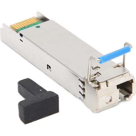 Module optique à interface LC 1,25G, émetteur-récepteur SFP durable avec une portée de transfert de 20 km pour commutateur optique 3,3 V à fibre unique (1/5)