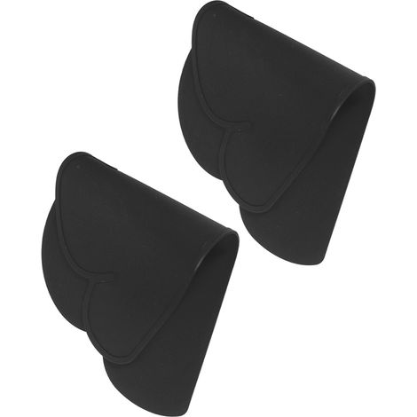 2 sets de table en silicone nuage de style nordique pour enfants, isolants thermiques, portables, imperméables, écologiques, dessous de plat pour bureau d'écolier, noirs. (1/5)