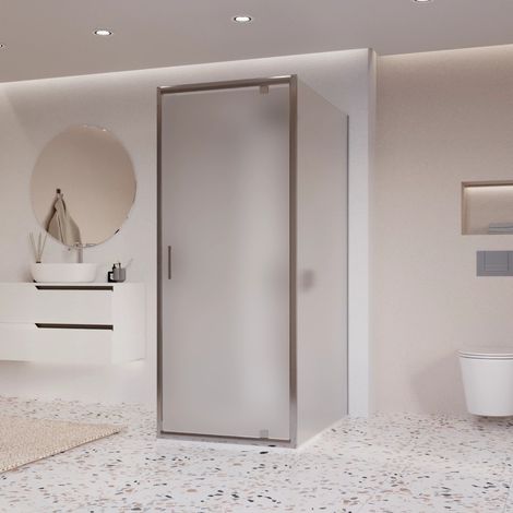 Box doccia 3 lati a porta battente opaco h195 6mm adele, misura 70x90x70 (1/4)