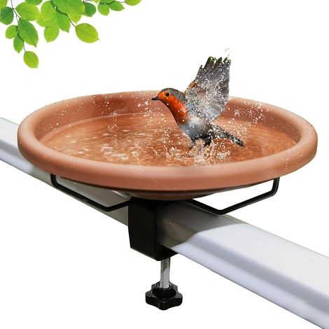 Bain d'oiseaux pour l'Extérieur - Bol De 30 Cm Monté sur Terrasse - Bain (1/5)