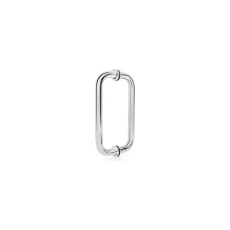 Maniglia per porta doccia - adatta per uffici, hotel, ristoranti, ecc. - 25 x 330 mm, 1 set, argento - Crezuo