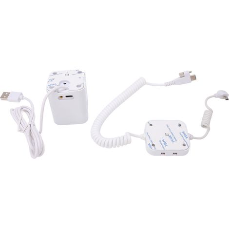 Support antivol avec alarme de sécurité 95-120 dB, charge rapide, fixation par griffe, silicone antidérapant pour téléphones et tablettes Android. (1/5)
