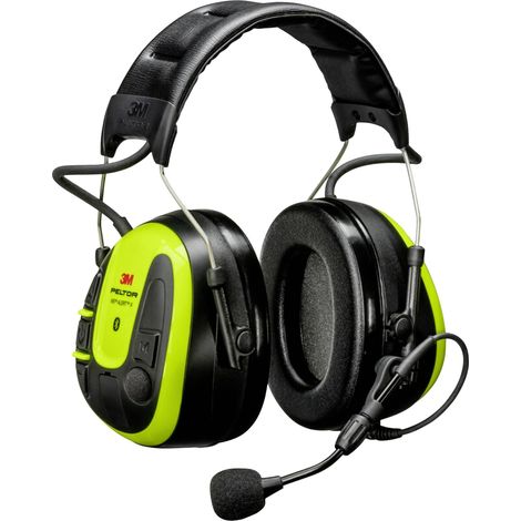 3M – Casque antibruit audio avec réduction sonore 30 dB – MRX21A4WS6 – Norme EPI – Bluetooth pour appels mains libres