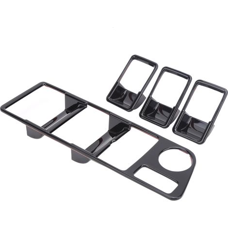 4 pièces Cache décoratif de remplacement pour interrupteur de lève-vitre à conduite à droite, compatible avec Harrier Venza XU80 2020 2021 Noir piano (1/5)