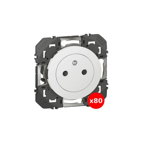 Legrand - Dooxie - LOT de 80 Prises 2P+T - Blanc - Ref. : 600335x80 (1/2)
