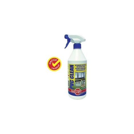 PVC CLEAN DETERGENTE SPECIFICO PER LA PULIZIA DI INFISSI IN PVC- - ml.750 in flacone spray - 12 pezzi DIXI